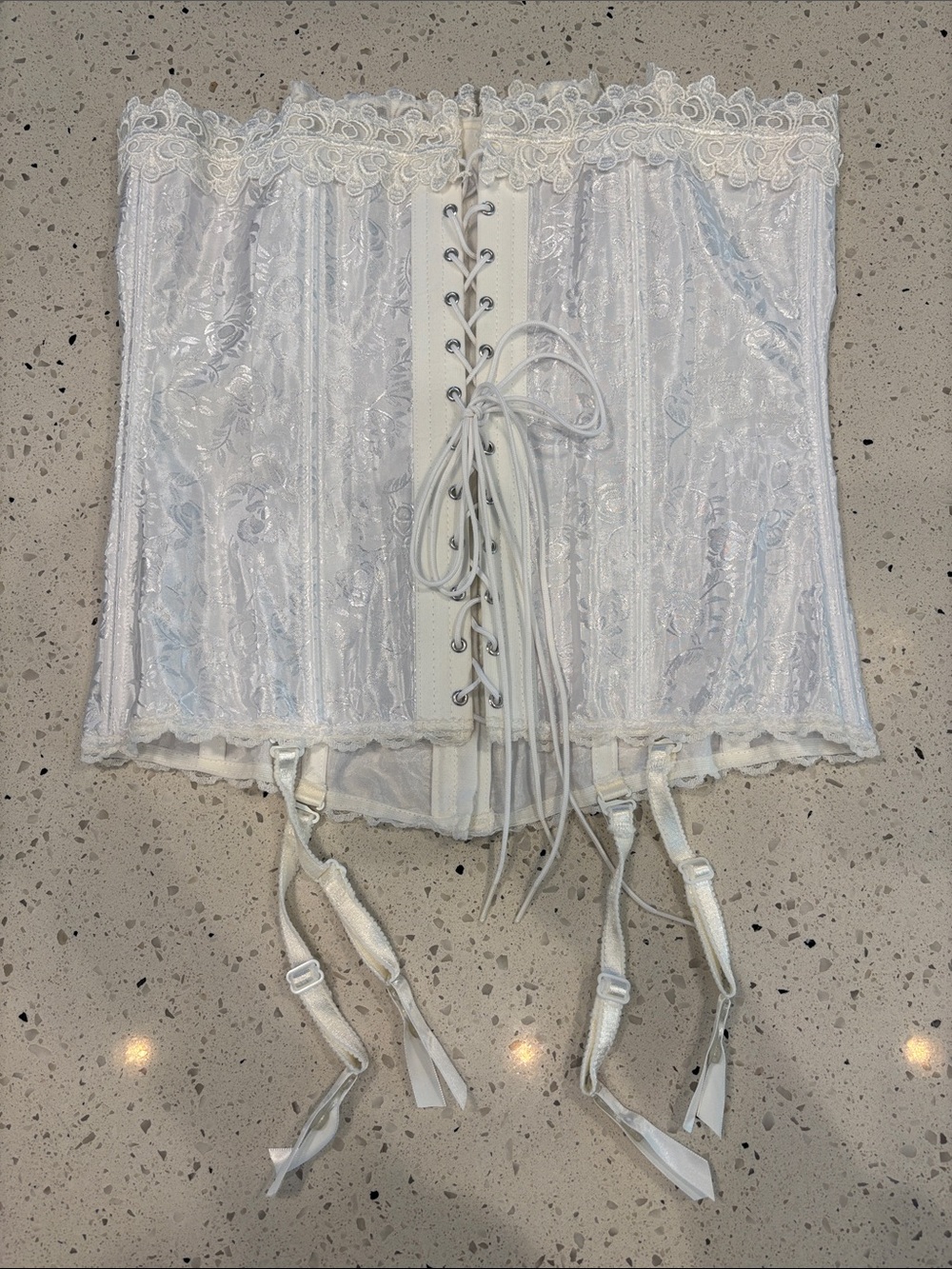 Frederick’s of Hollywood Vintage Bridal Lace-up Corset Bustier NWOT Size 36 - Picture 5 of 15